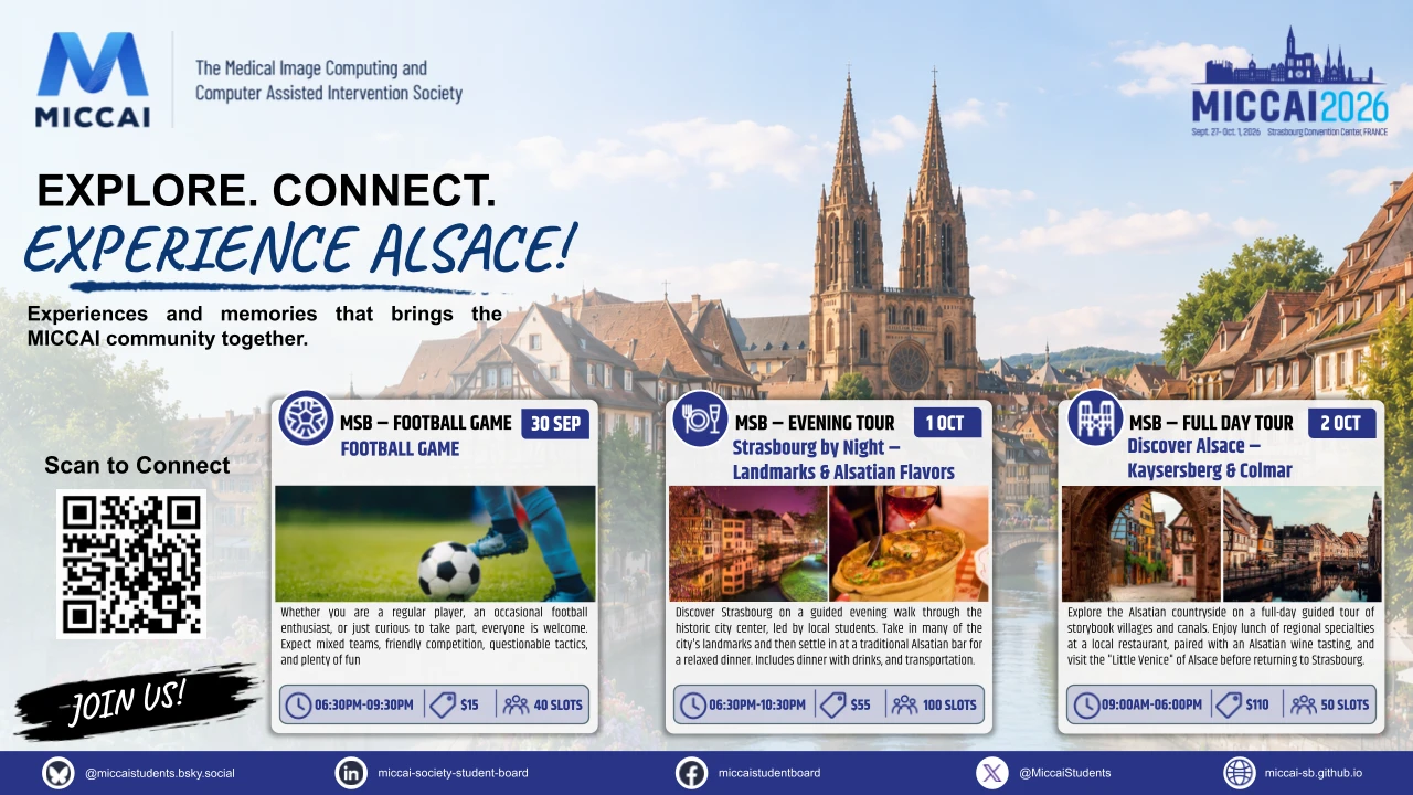 MSB Social Events at MICCAI 2026 - Explore, Connect, Experience Alsace